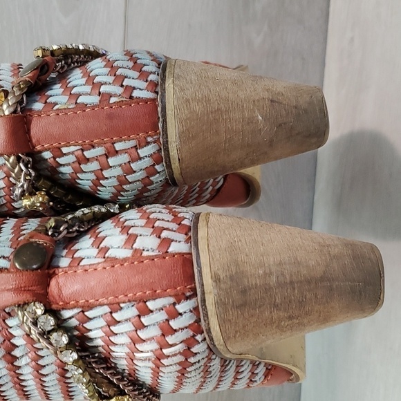 Vintage Y2K Womens Barbie Western Boho Gypsy custom Boots Leather sz38/7 - Picture 7 of 16